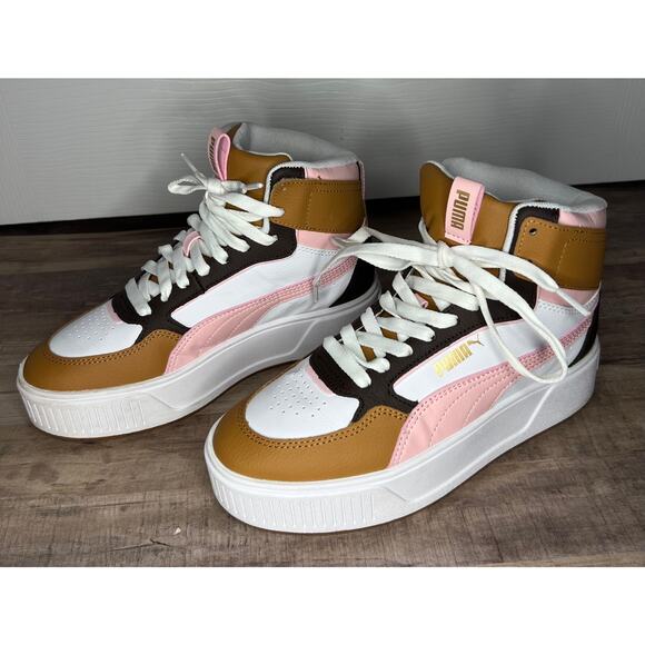 Puma Girls Karmen Rebelle Mid Platform Sneakers sz 5 - Picture 1 of 5